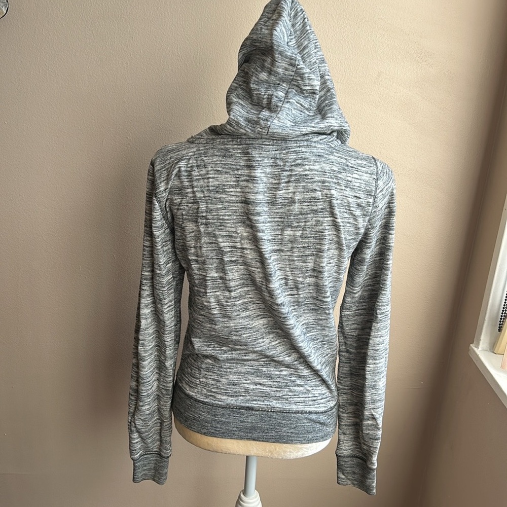 Victoria’s Secret Pink Logo Hoodie Sweatshirt Front Zip Gray Sz XS ST1925 - Picture 2 of 4
